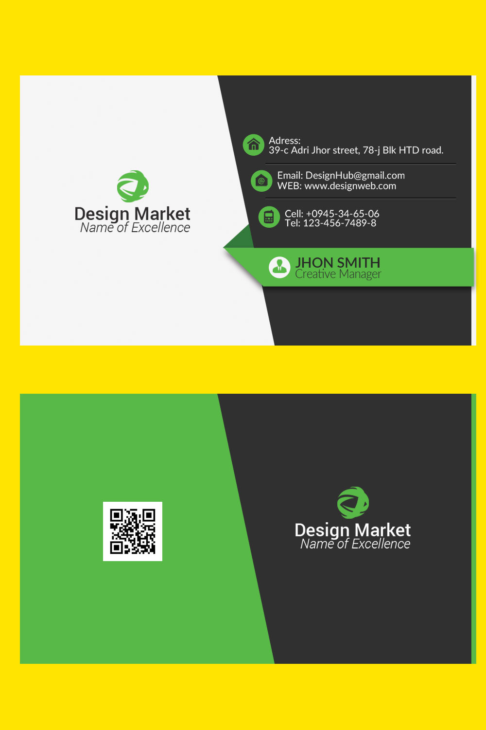 Two Amazing And Unique Business Card Templates 01 pinterest preview image.