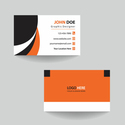 Creative modern business card design template cover image.