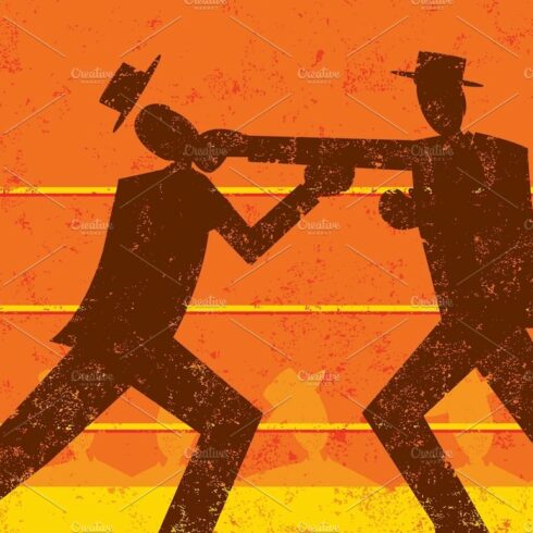 Businessmen boxing match cover image.
