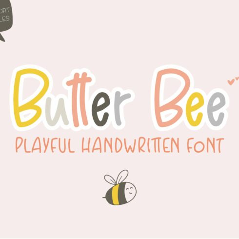 Butter Bee | Playful Kids Font cover image.