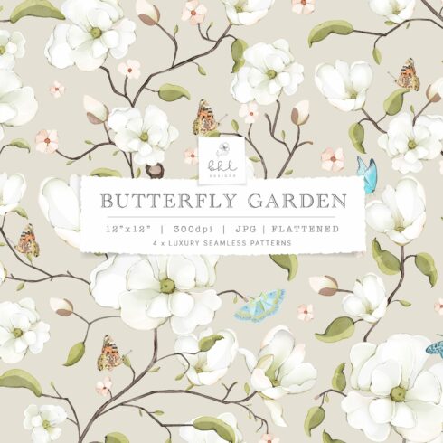 Butterfly and Magnolias Pattern cover image.