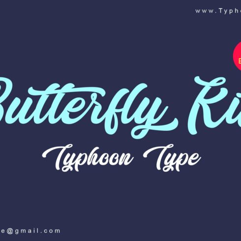 Butterfly Kiss font cover image.