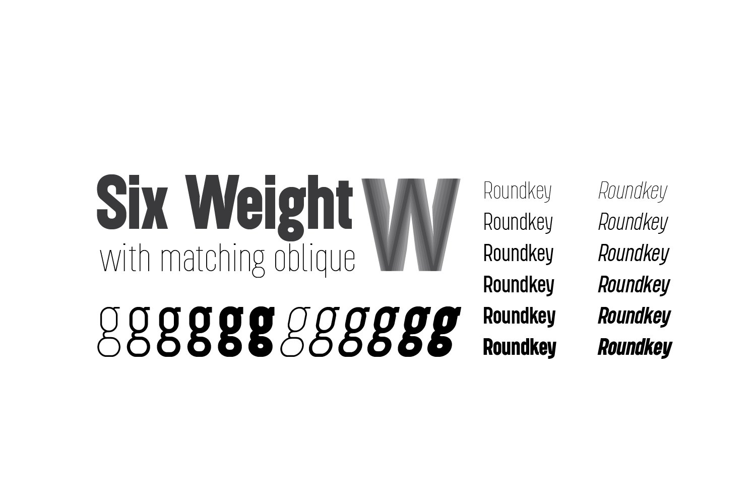 Rounkey Condensed Sans Serif Family preview image.