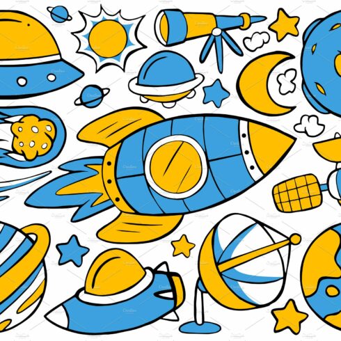 Space Doodle Vector Pack cover image.