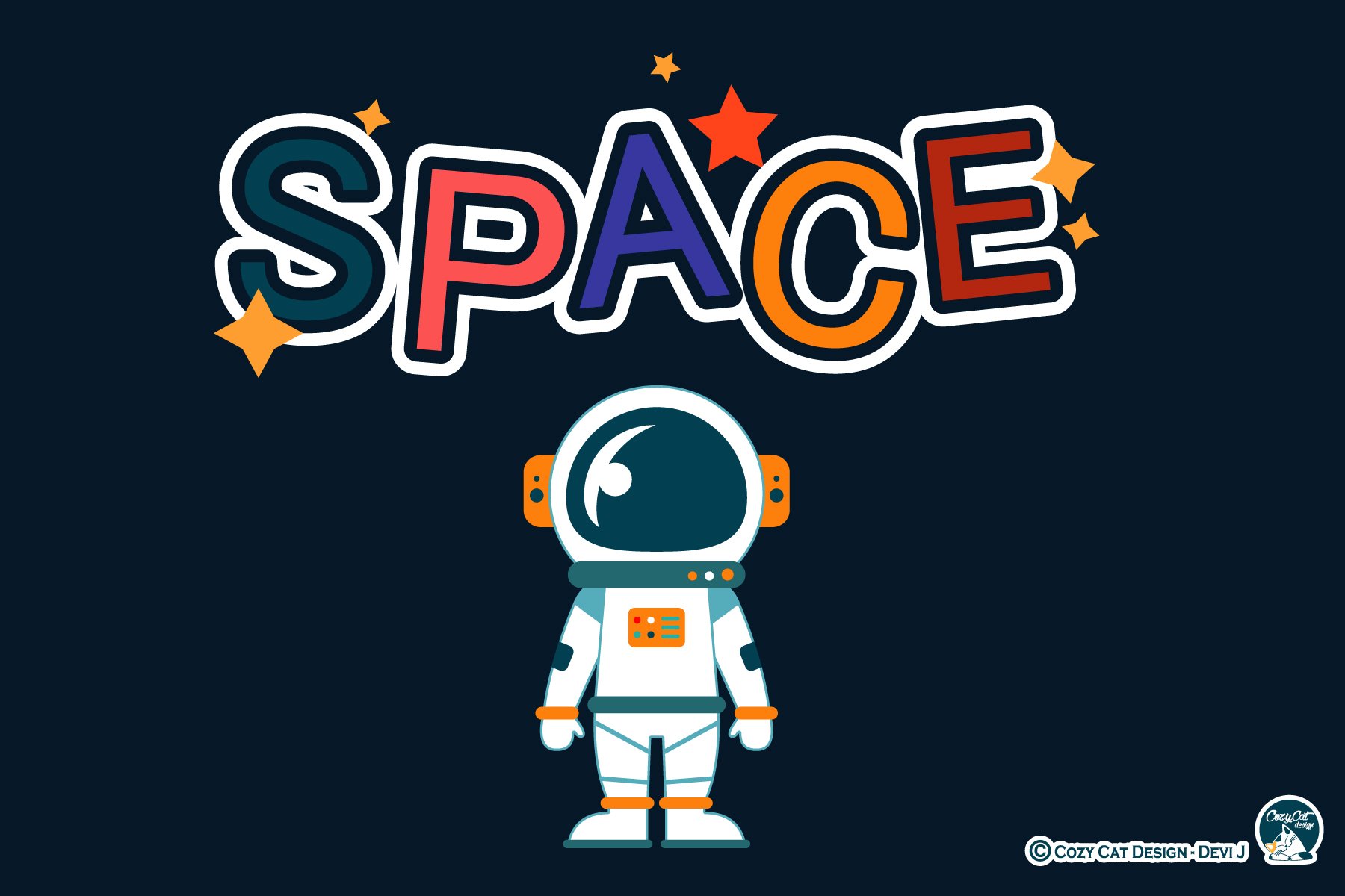 Space Digital Clipart preview image.