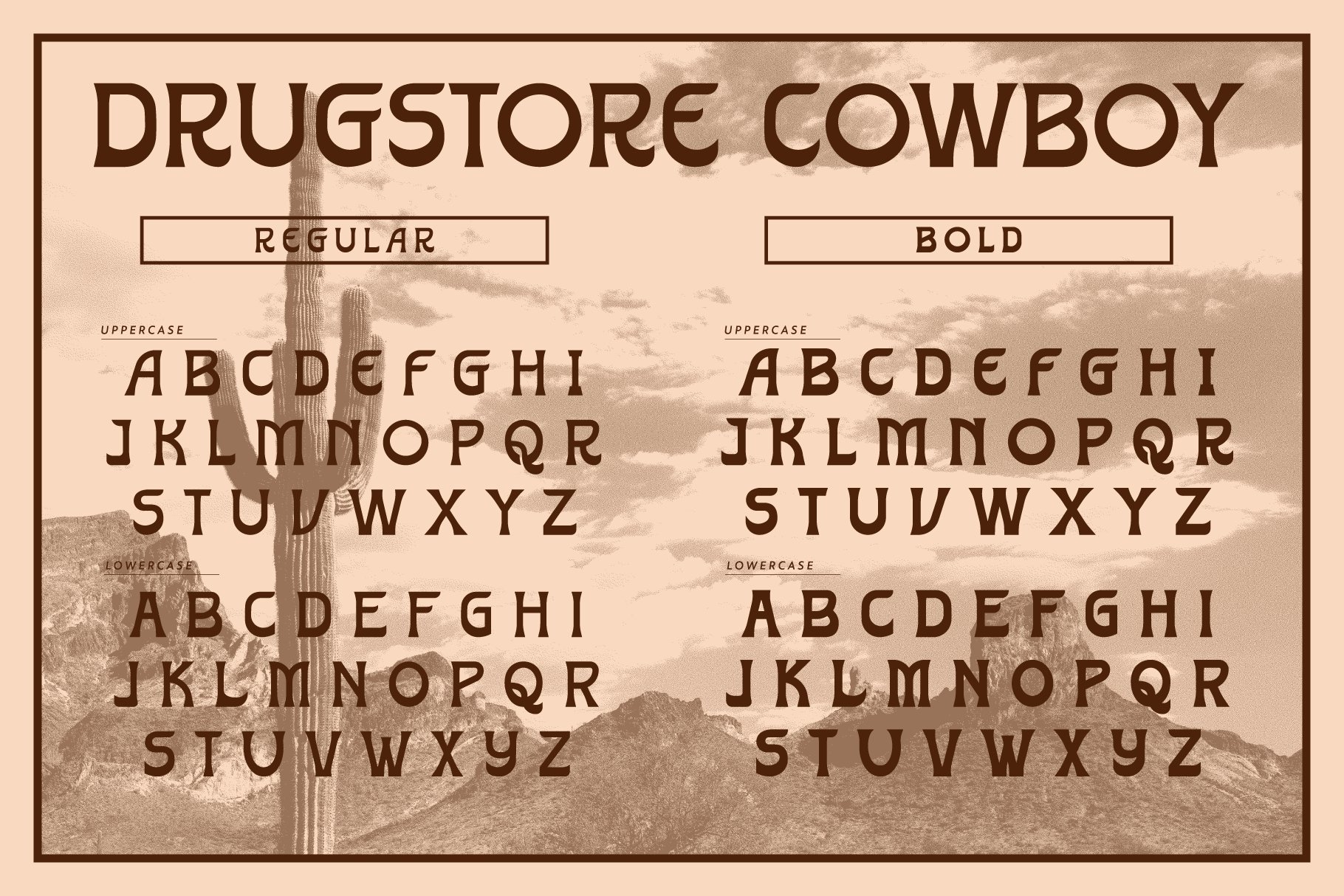 Drugstore Cowboy Font Family preview image.