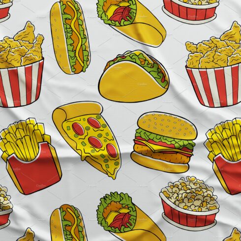Fast Food Seamless Pattern Pack cover image.