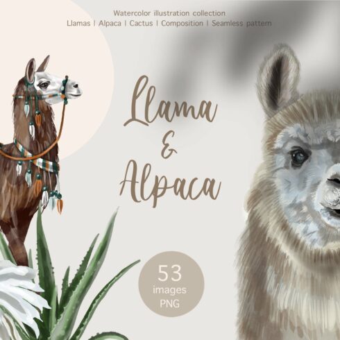 Watercolor LLama & Alpaca cover image.