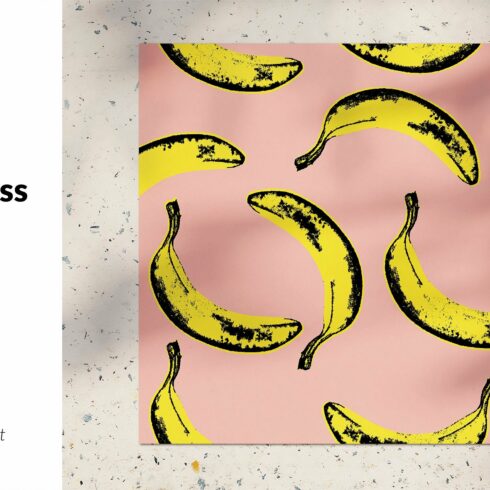 Bananas seamless background cover image.