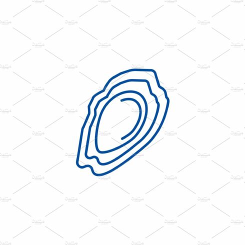 Oyster line icon concept. Oyster cover image.