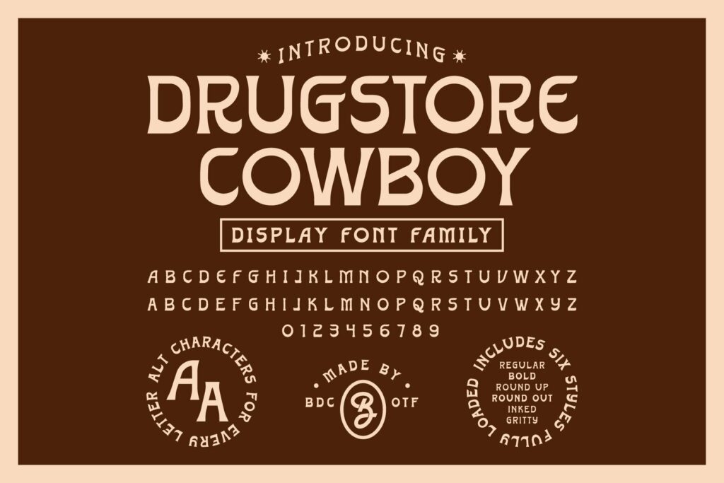Drugstore Cowboy Font Family – MasterBundles