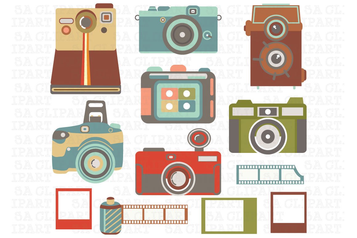 Vintage Camera ClipArt cover image.