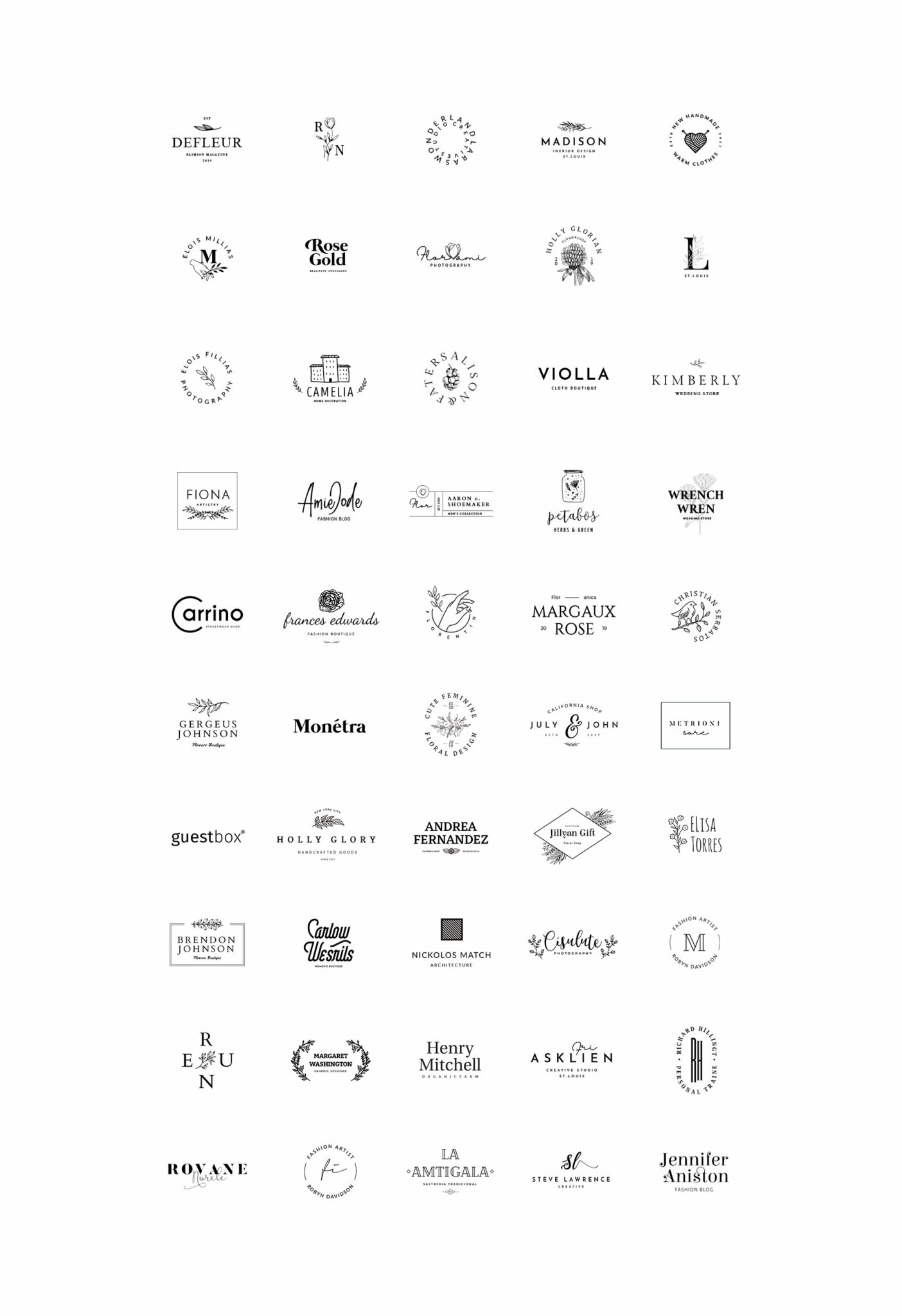 Camelia - 50 Premium Logo Templates – MasterBundles