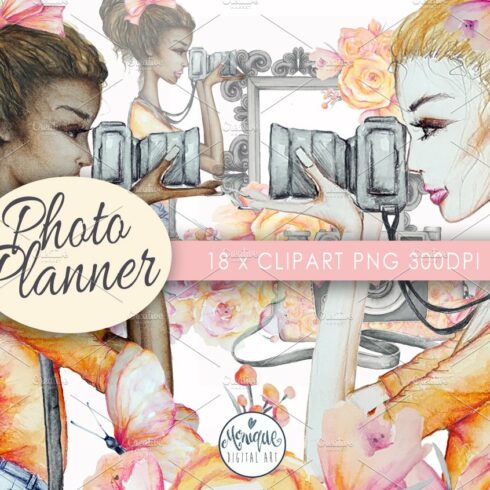 Camera Girl Clipart watercolor cover image.