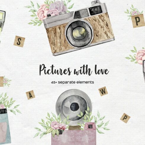 Watercolor camera with flower cover image.