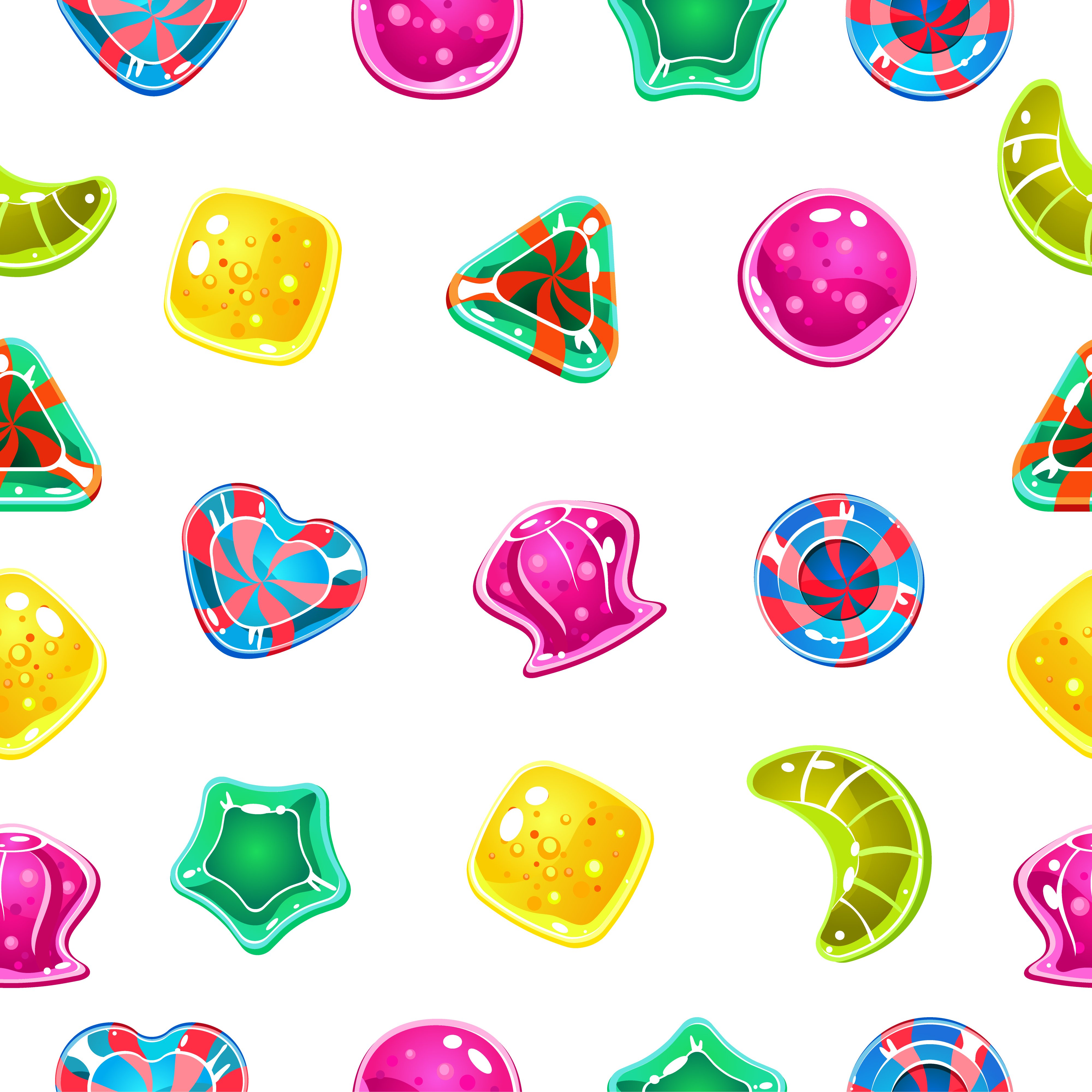 Seamless background with candies cover image.