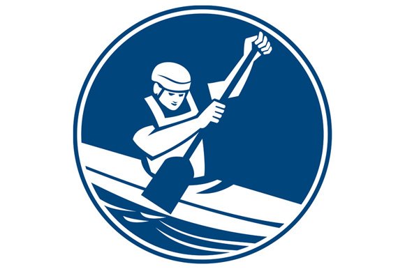 Canoe Slalom Circle Icon cover image.