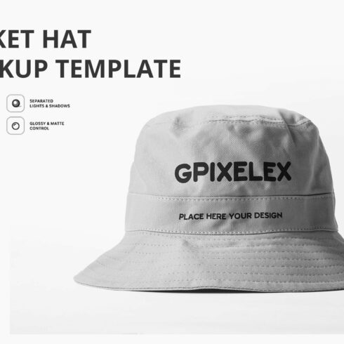 Bucket Hat Mockup Template cover image.