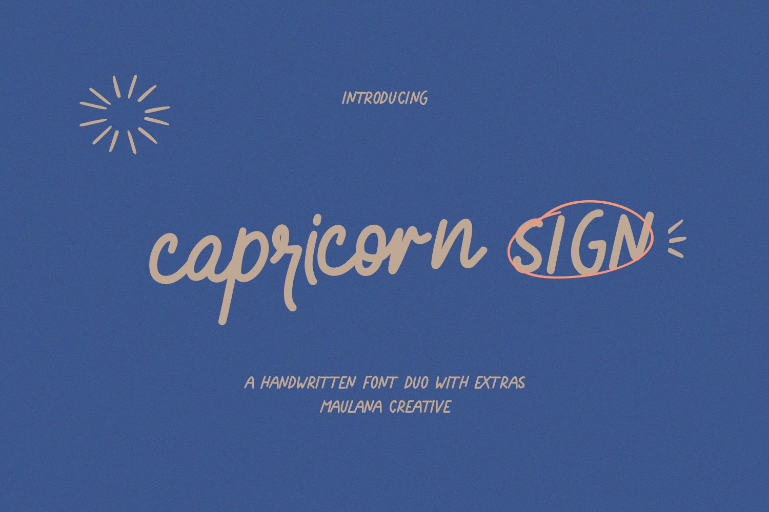 Capricorn Sign Handwritten Font Duo cover image.