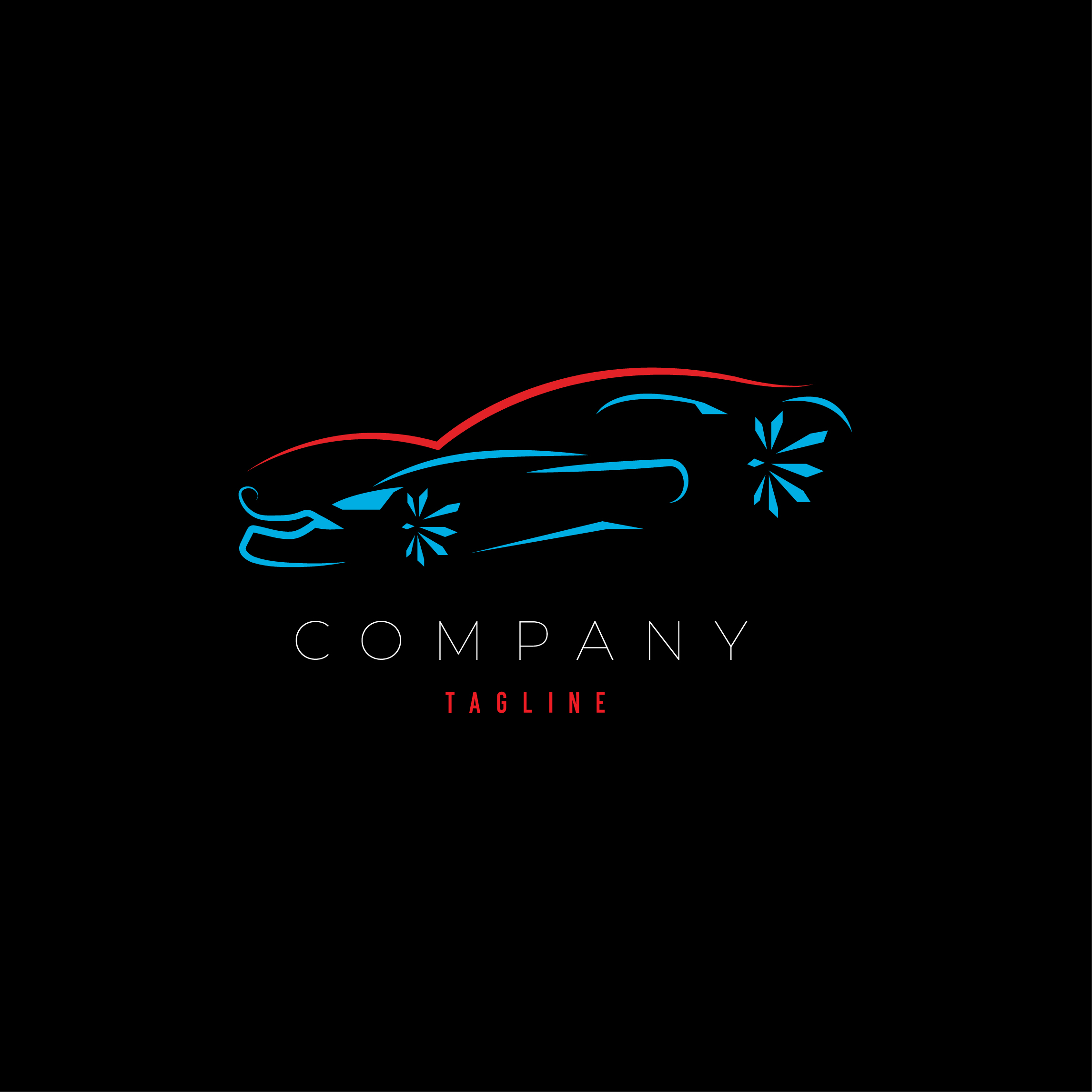 Modern Car Silhouette Logo For Company preview image.