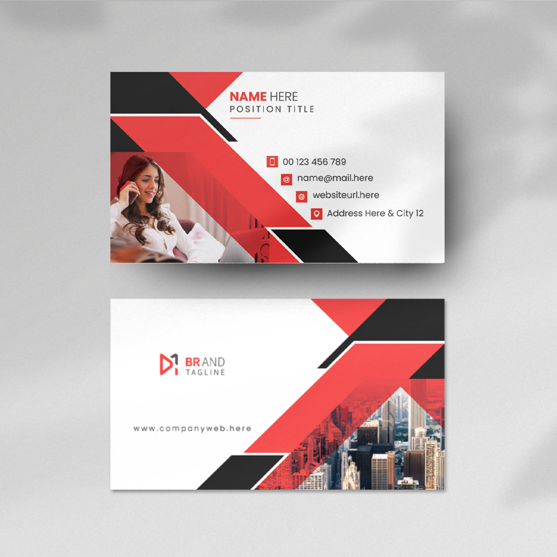 Creative and modern business card design template cover image.