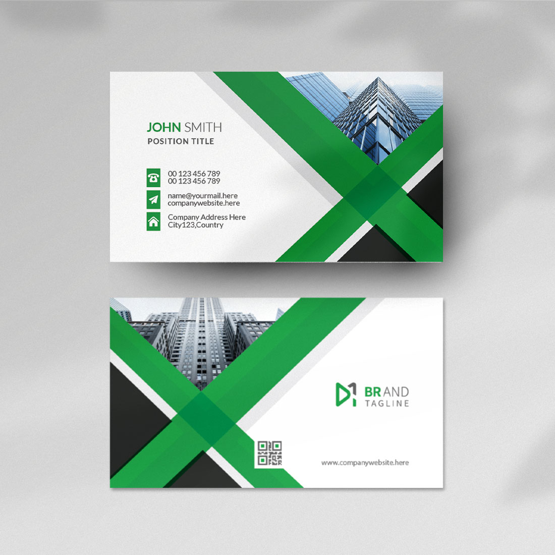 Clean style modern business card template cover image.