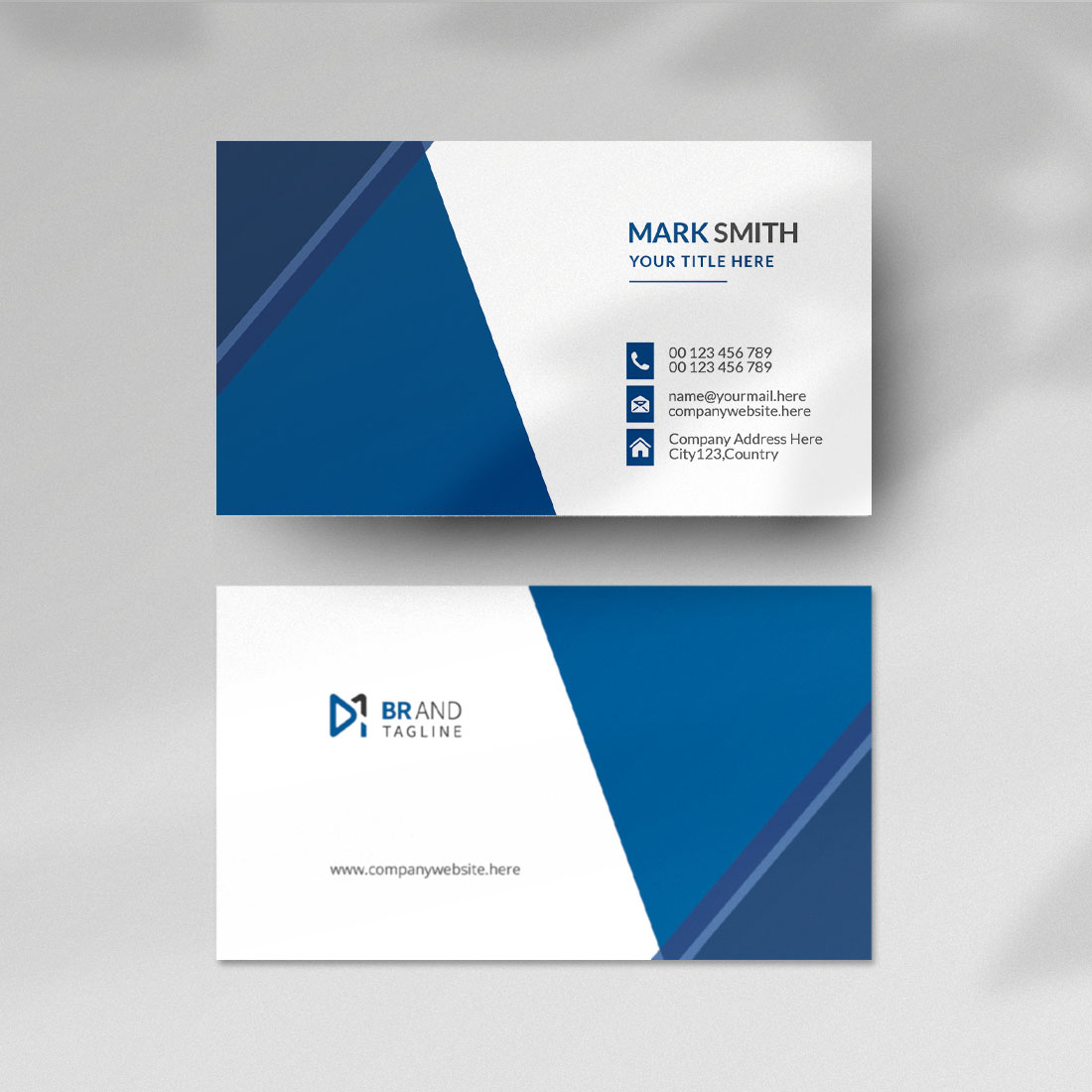 Modern and clean professional business card template cover image.