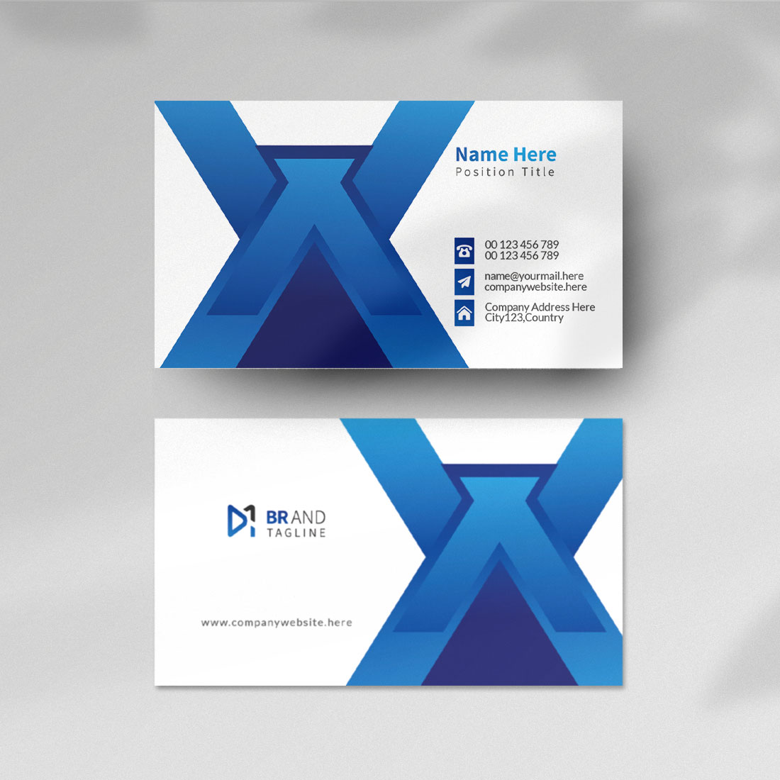 Modern business card design template cover image.