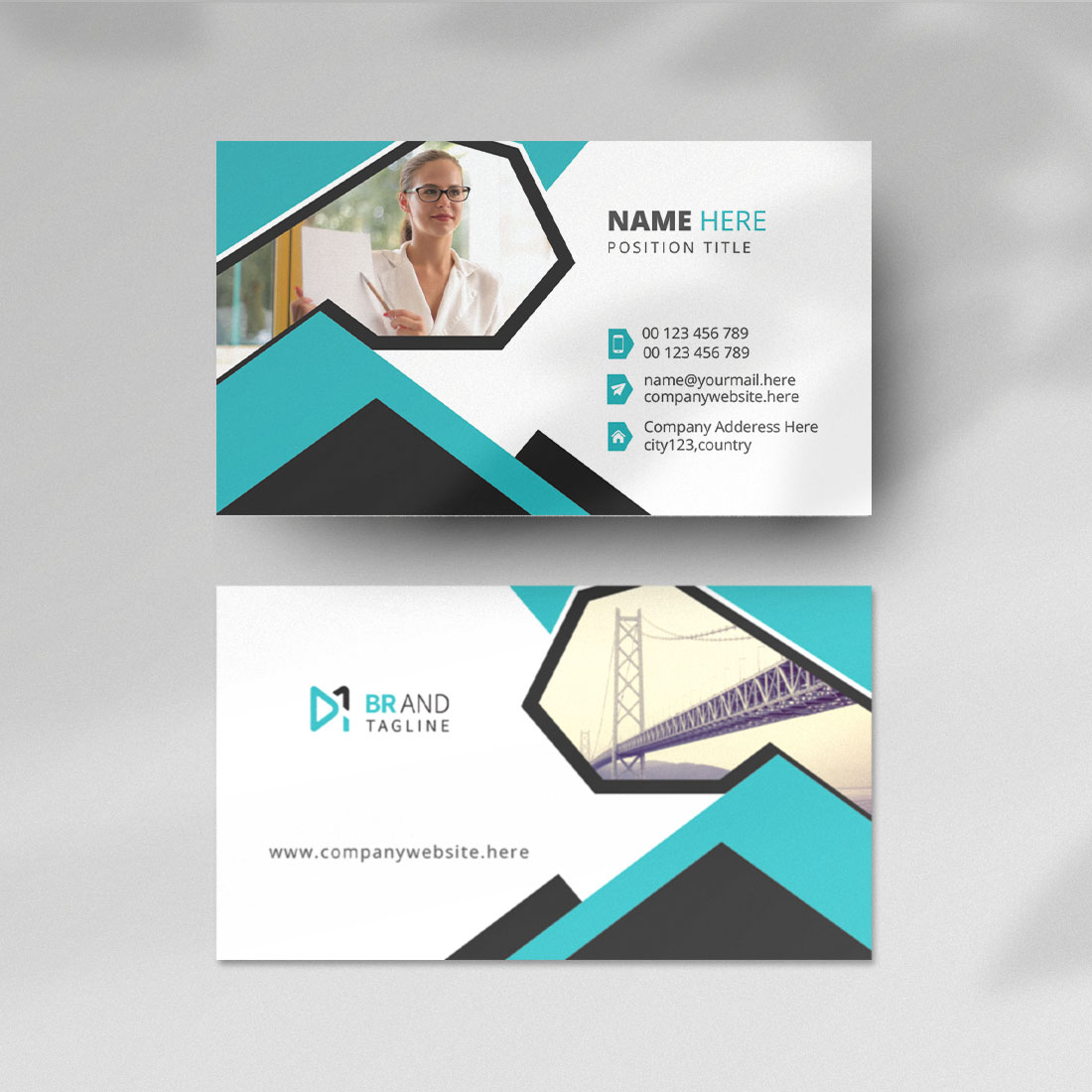 Business card design template cover image.