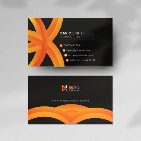 Minimalist business card design template cover image.
