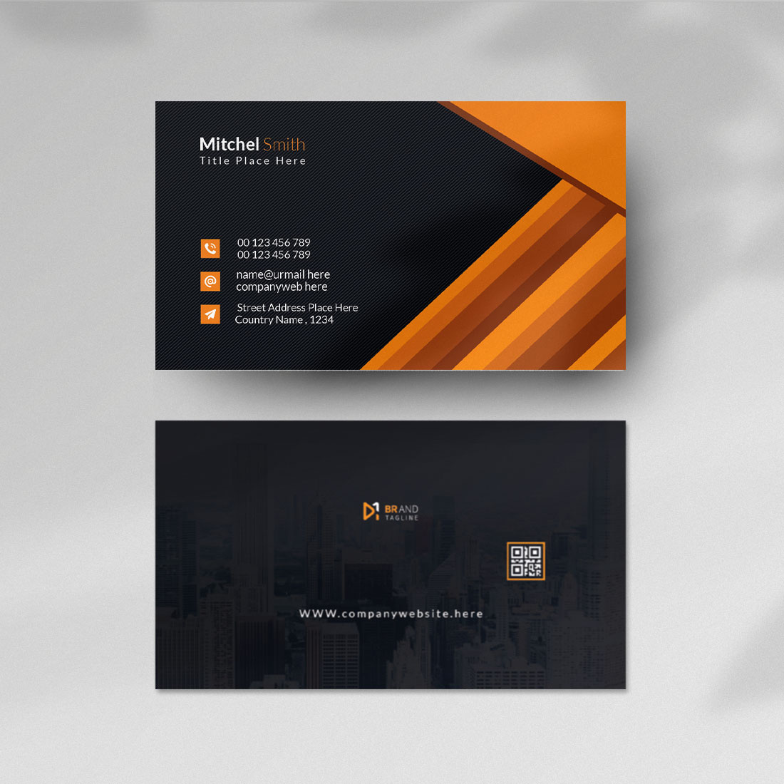 Business card design template cover image.