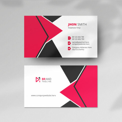Professional and modern name card template cover image.