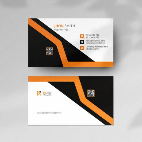 Corporate business card design template cover image.
