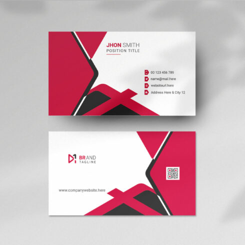 Clean and modern professional business card template cover image.