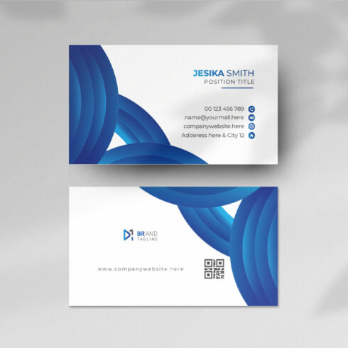 Business card design template cover image.