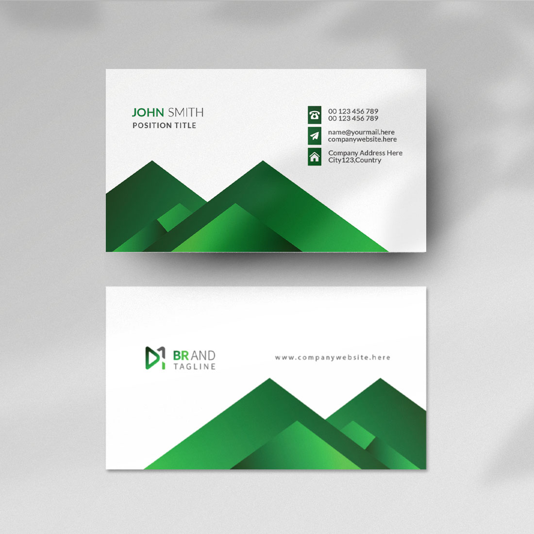 Simple business card template design cover image.