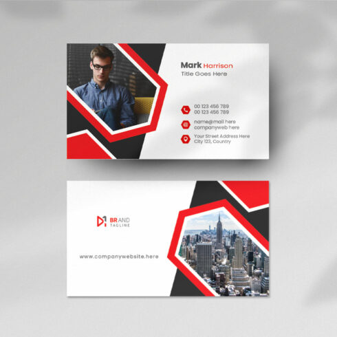 Modern and creative business card template cover image.