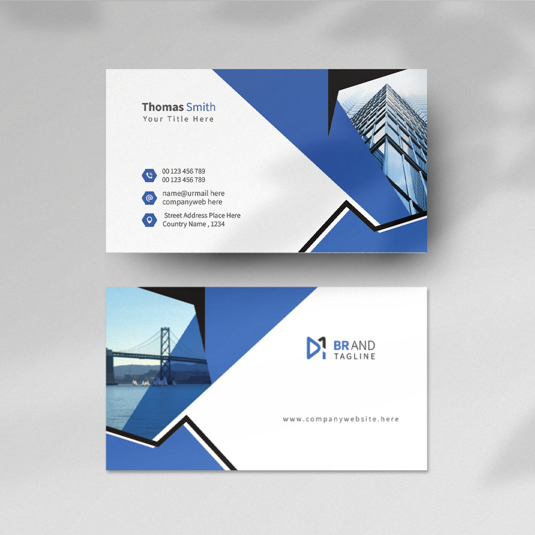 Business card design template cover image.