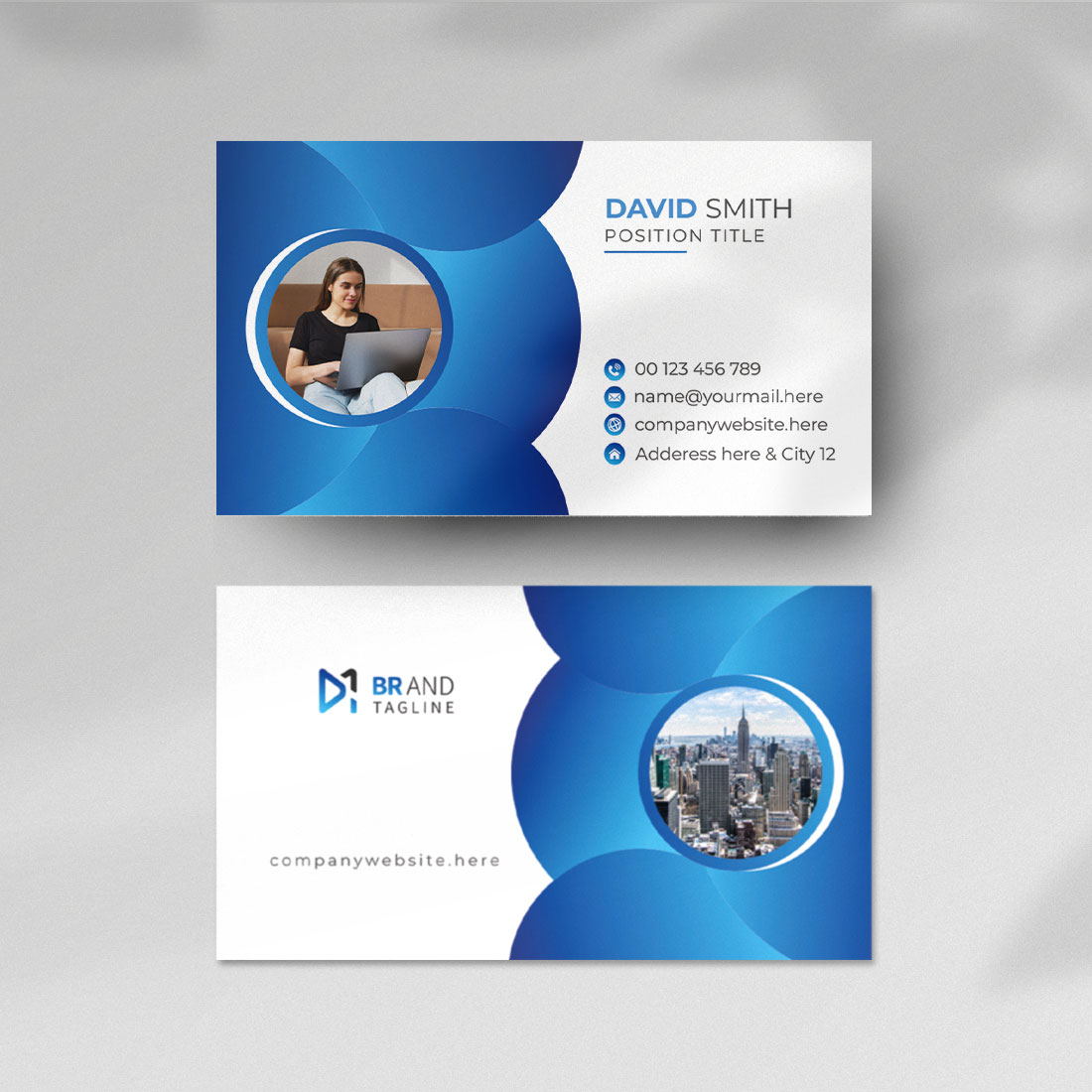 Business card design template cover image.