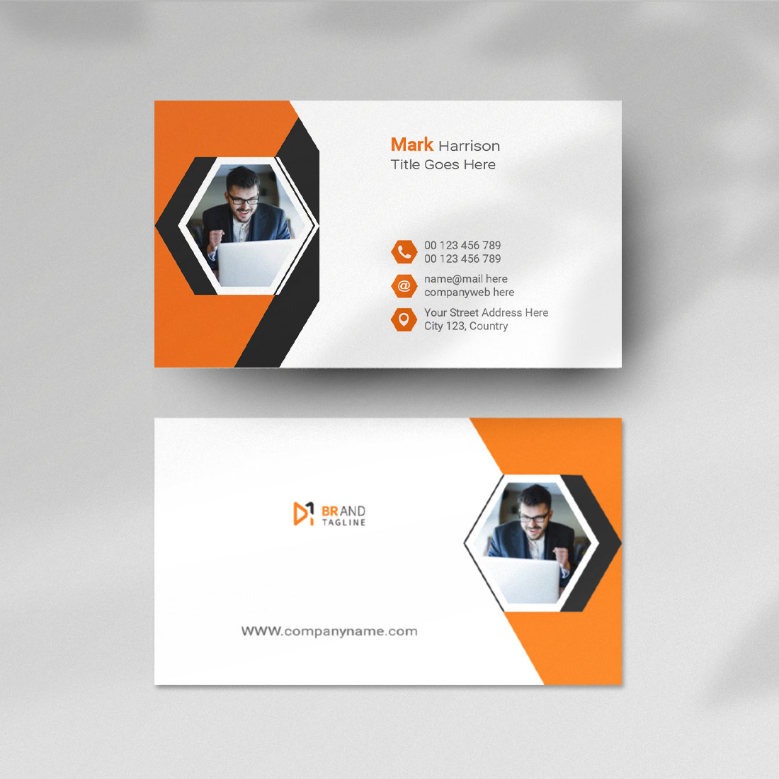 Creative and modern business card design template cover image.