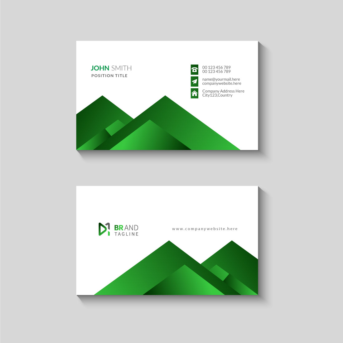 Simple business card template design preview image.