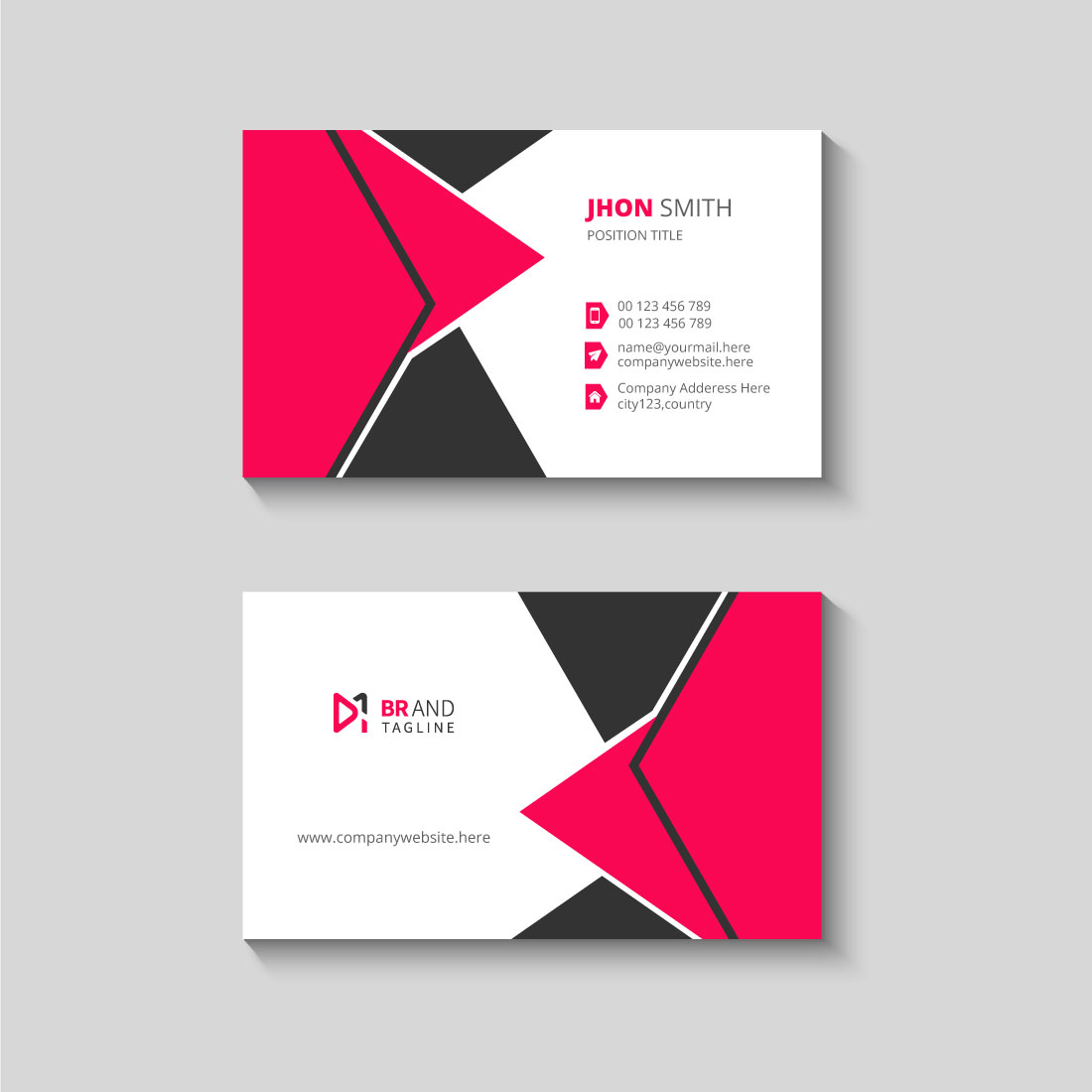 Professional and modern name card template preview image.