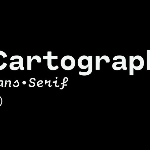 Cartograph CF: warm monospace font cover image.