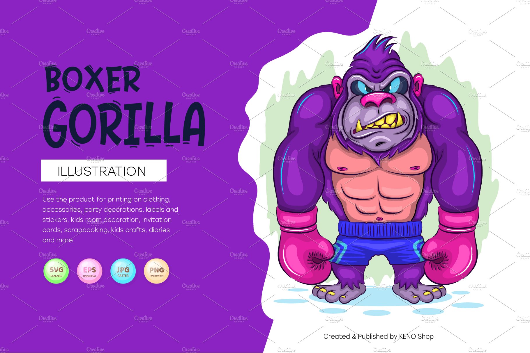 Cartoon Gorilla Boxer cover image.