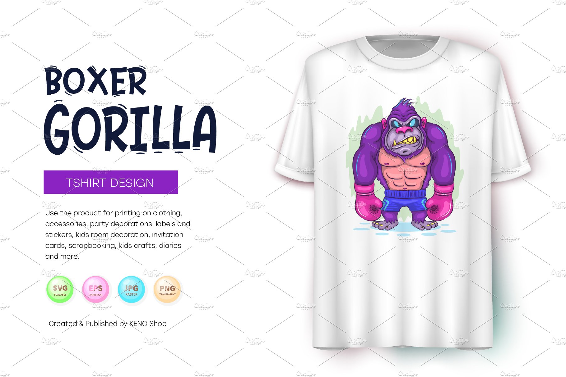 cartoon gorilla boxer preview 07 1 449