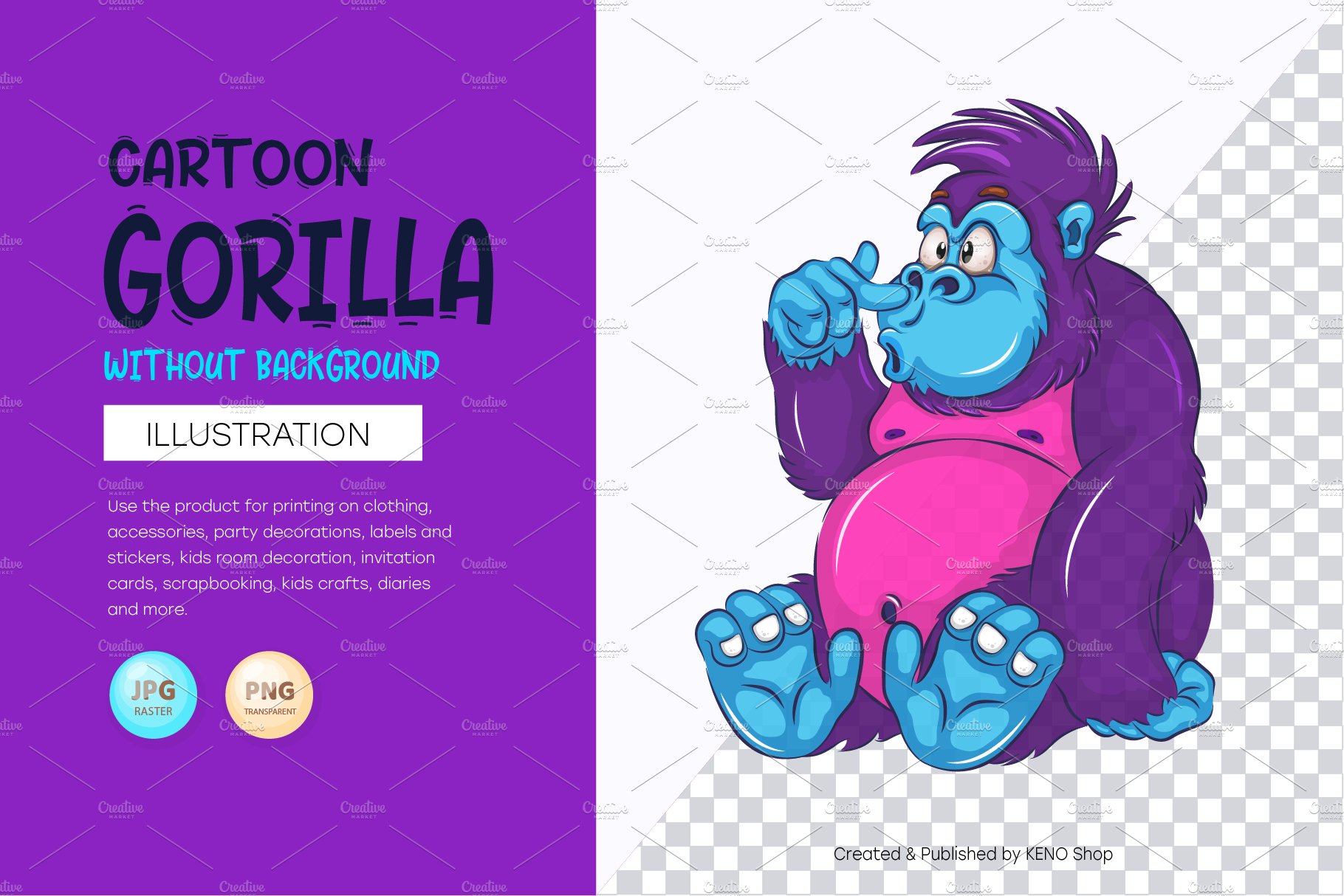 Cartoon Gorilla. preview image.