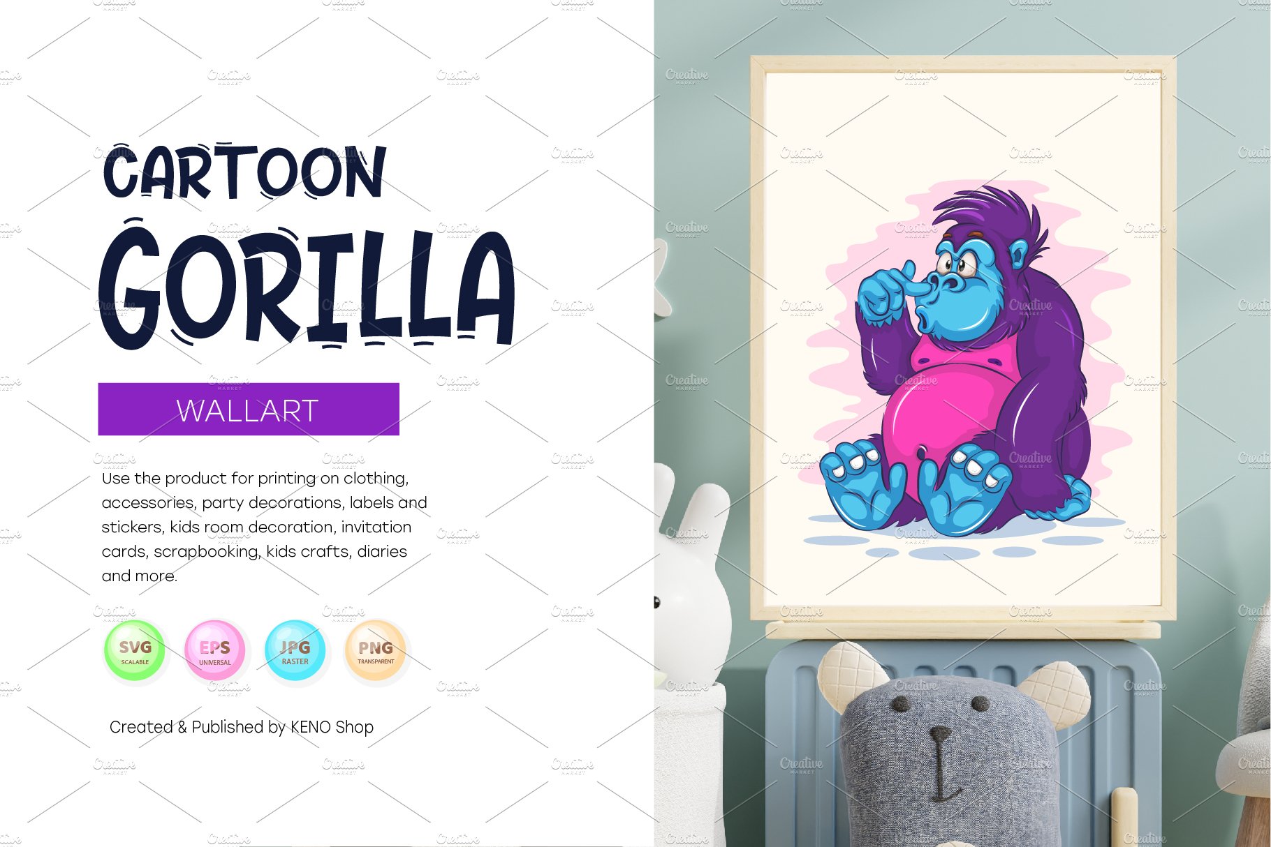 cartoon gorilla preview 05 1 621