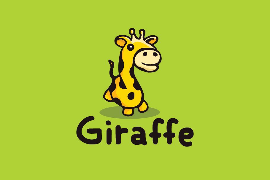 Giraffe Character Logo cover image.