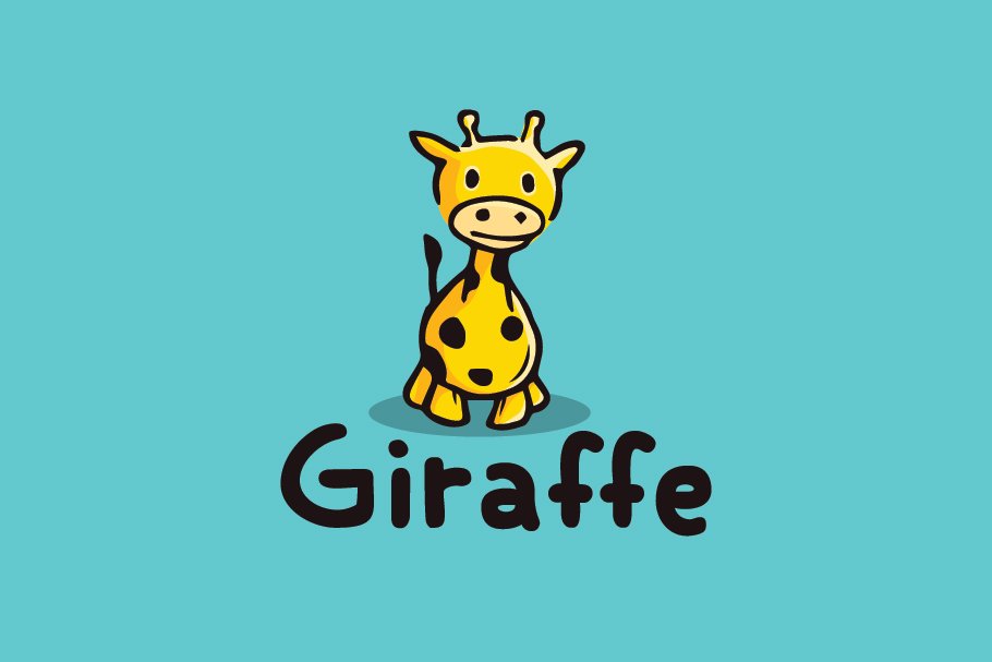 Giraffe Character Logo cover image.