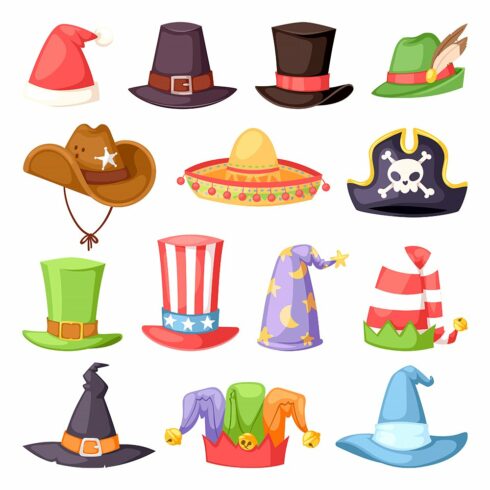 Hats of various type and colors cover image.